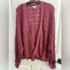 AMERICAN EAGLE MAUVE OVERSIZED CARDIGAN
